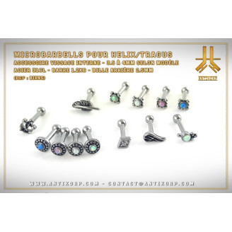 Microbarbell Aile vissage interne
