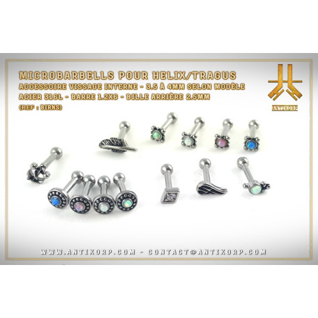 Microbarbell Aile vissage interne