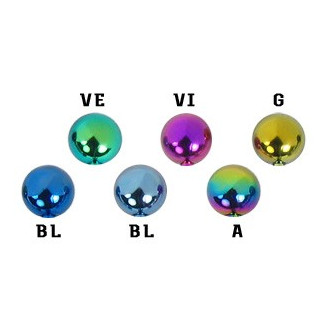 Bille 1,2mm Acier Anodisé PVD