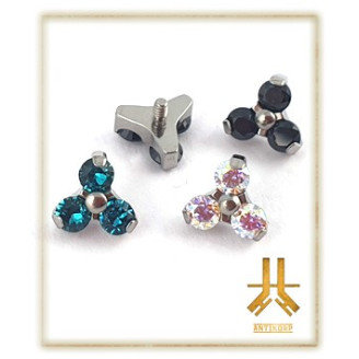 Pétale Trinity Titane F136 interne Swarovski