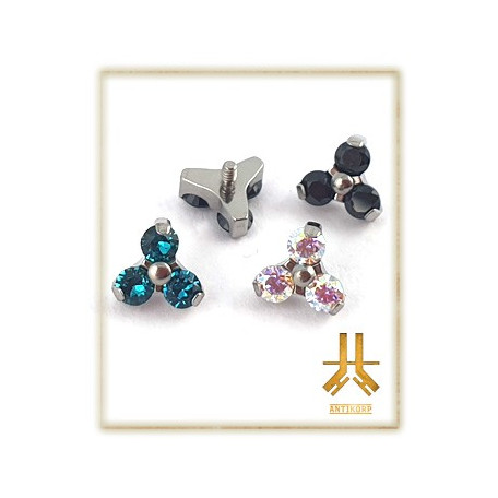 Pétale Trinity Titane F136 interne Swarovski