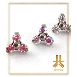Pétale Trinity Titane F136 interne Swarovski