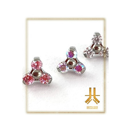 Pétale Trinity Titane F136 interne Swarovski