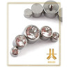 Triple Cabochon Titane Opale Strass