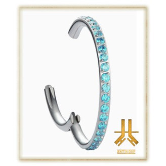 Anneau Clicker Serti Strass Swarovski