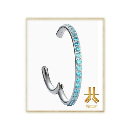 Anneau Clicker Serti Strass Swarovski