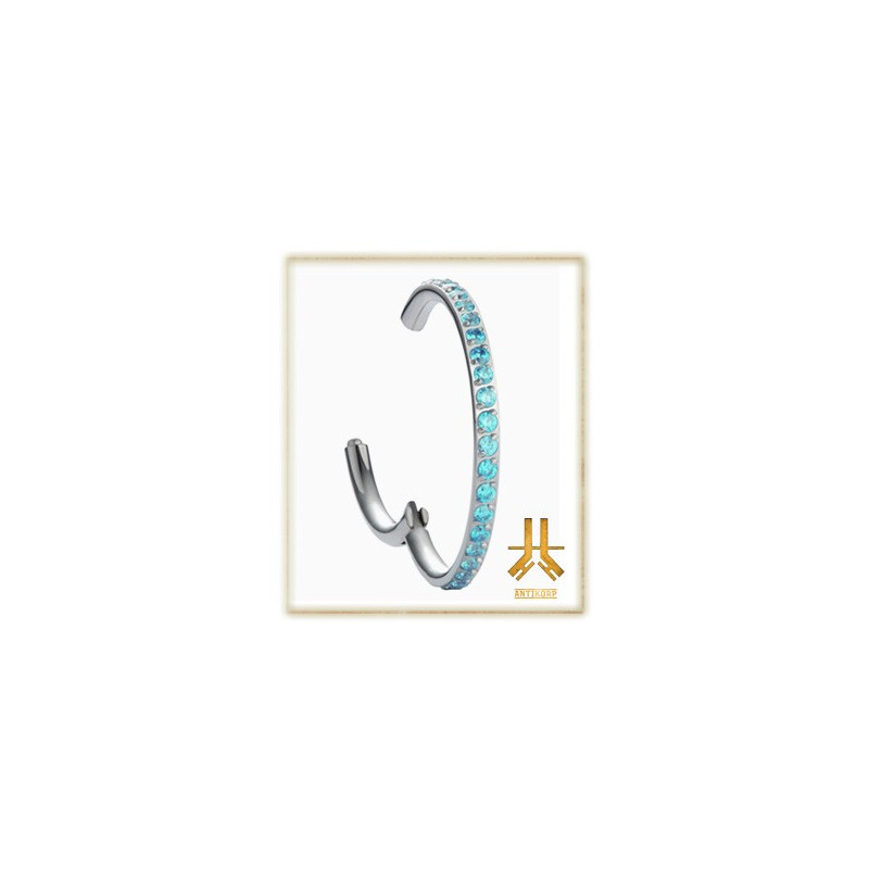 Anneau Clicker Serti Strass Swarovski