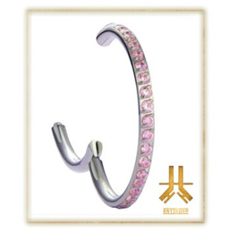 Anneau Clicker Serti Strass Swarovski