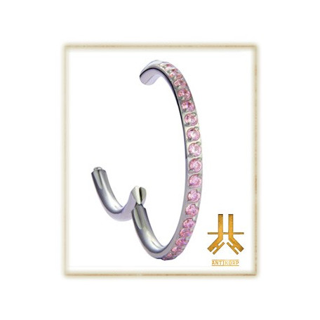 Anneau Clicker Serti Strass Swarovski