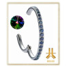 Anneau Clicker Serti Strass Swarovski