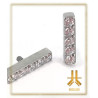 Tête Baguette 5 Strass Titane Interne 8mm