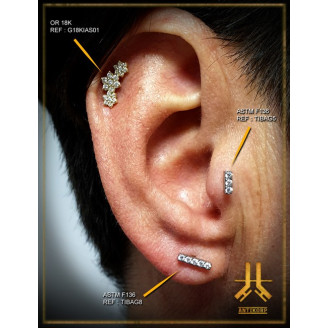 Anneau Clicker Or 14K 1.2mm