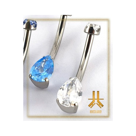 Nombril Titane Interne Strass