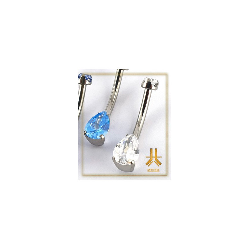 Nombril Titane Interne Strass