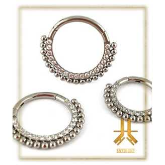 Clicker Titane F136 DELUXE 01 Swarovski