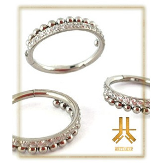 Clicker Titane F136 DELUXE 01 Swarovski