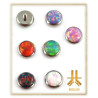 Triple Cabochon Titane Opale Strass