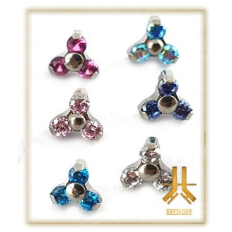 Pétale Trinity Titane F136 interne Swarovski