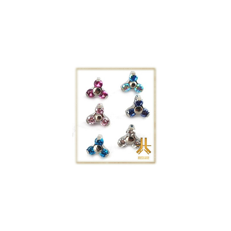 Pétale Trinity Titane F136 interne Swarovski