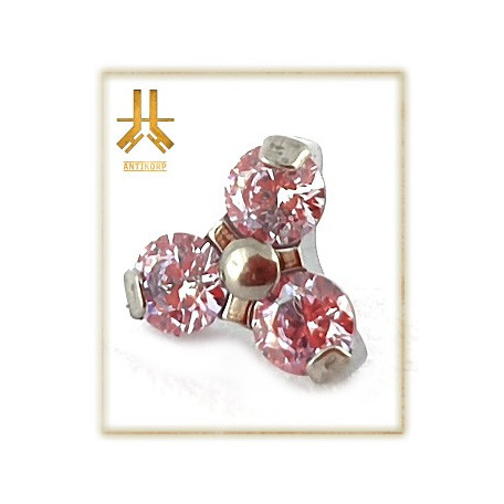 Pétale Trinity Titane F136 interne Swarovski