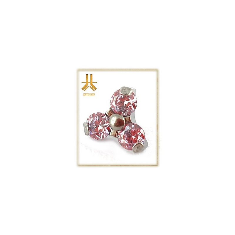 Pétale Trinity Titane F136 interne Swarovski