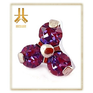 Pétale Trinity Titane F136 interne Swarovski