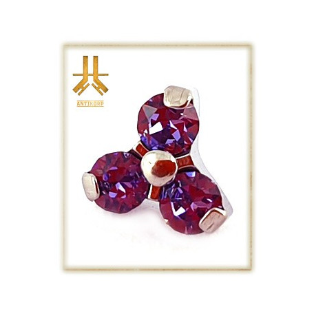 Pétale Trinity Titane F136 interne Swarovski