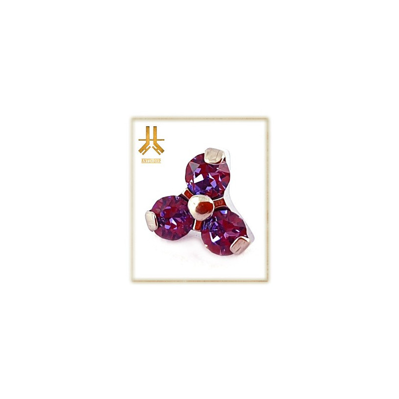 Pétale Trinity Titane F136 interne Swarovski