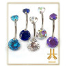 Nombril Titane Interne Strass