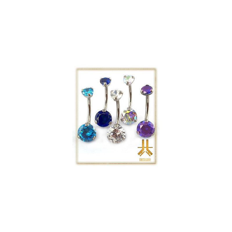 Nombril Titane Interne Strass