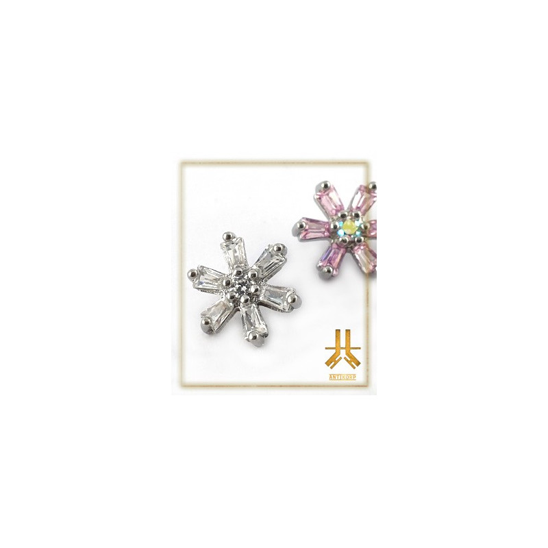 Tête Acier Strass Vissage Interne N02