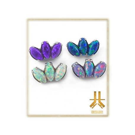 Pétale Trinity Titane F136 interne Swarovski