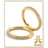 Anneau Clicker Titane F136 PVD Gold Strass