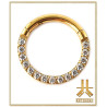 Anneau Clicker Titane F136 Front Strass