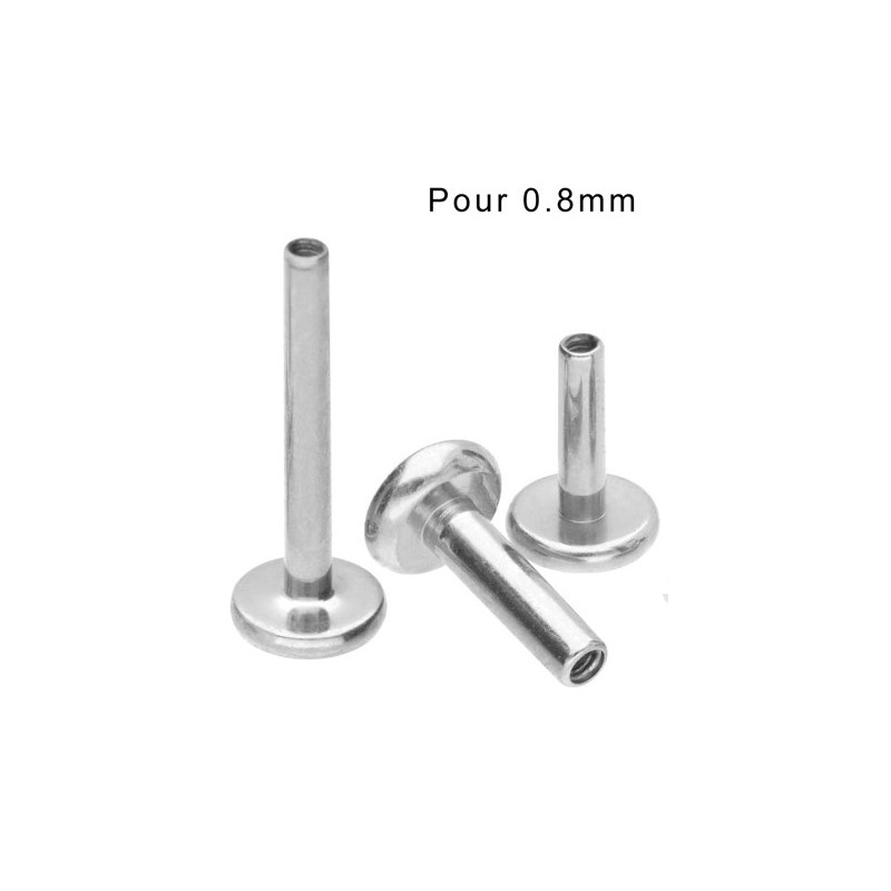 Labret Barre Vissage Interne Titane