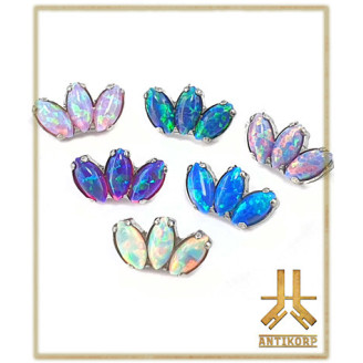 Pétale Trinity Titane F136 interne Swarovski