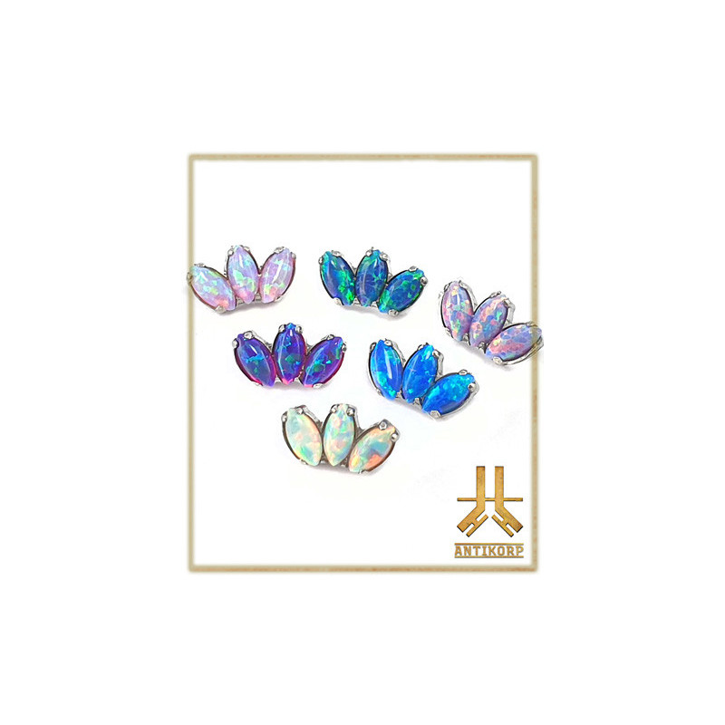 Pétale Trinity Titane F136 interne Swarovski