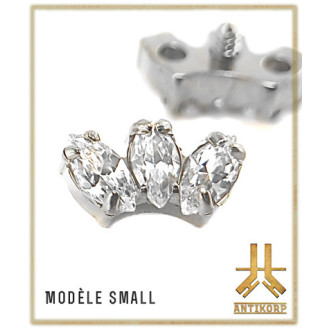 Pétale Trinity Titane F136 interne Swarovski