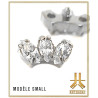Pétale Trinity Titane F136 interne Swarovski