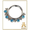 Anneau Clicker Titane Alter Bead Strass