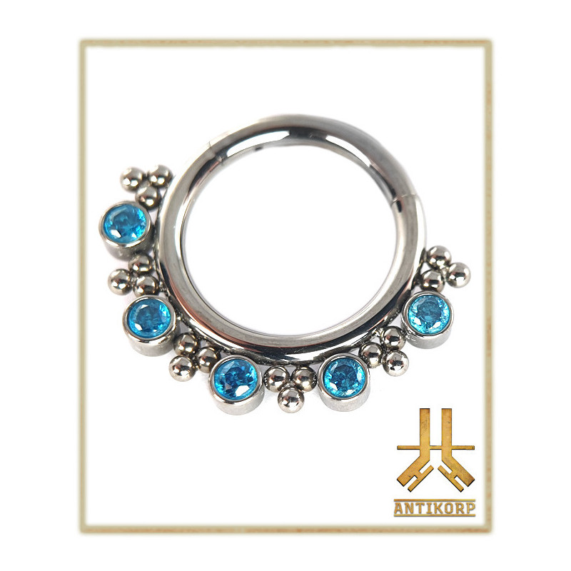 Anneau Clicker Titane Alter Bead Strass