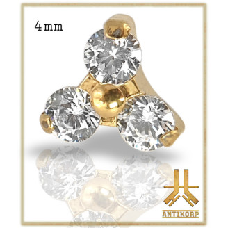 Pétale Trinity Titane F136 interne Swarovski
