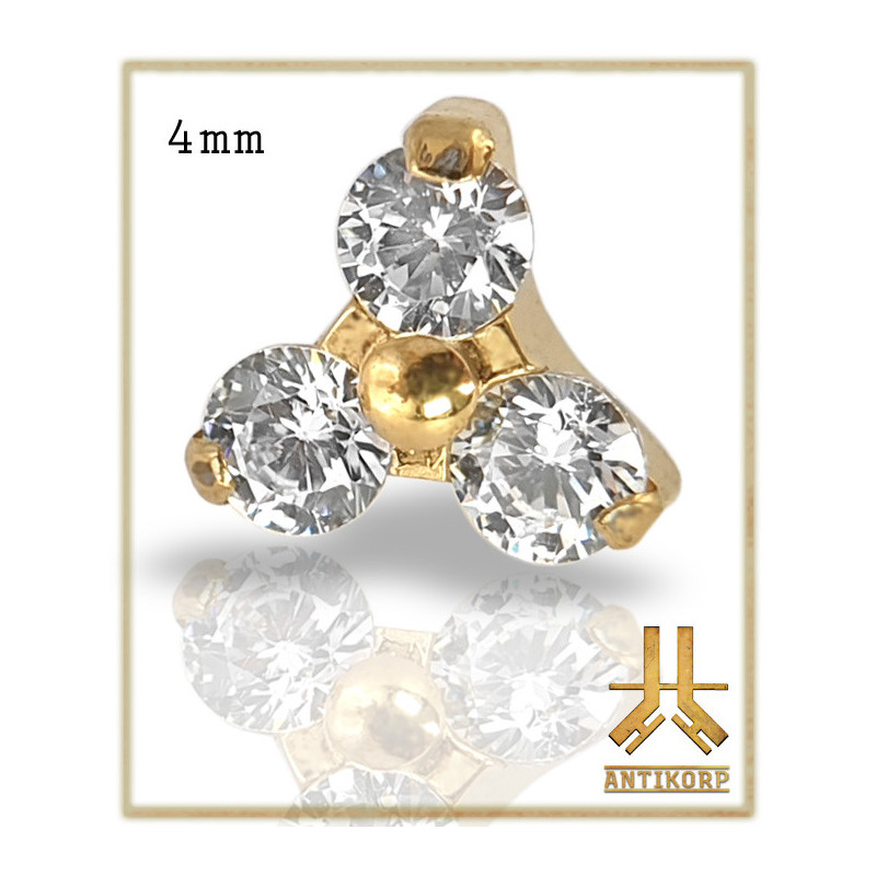 Pétale Trinity Titane F136 interne Swarovski