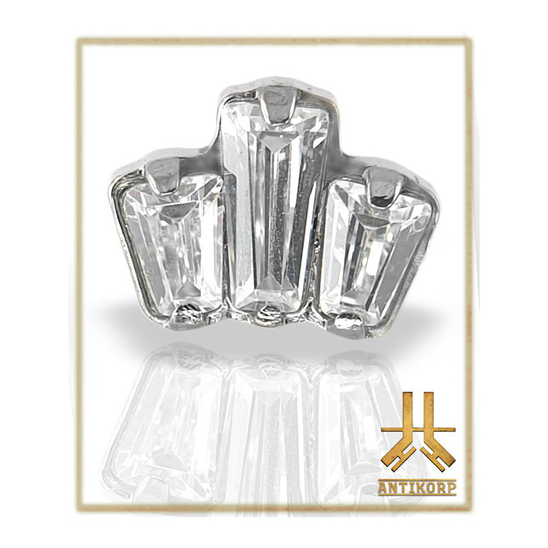 Pétale Trinity Titane F136 interne Swarovski