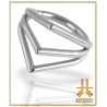 Anneau Clicker Titane F136 Triple Triangle Rings