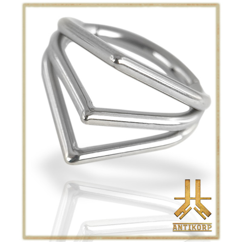 Anneau Clicker Titane F136 Triple Triangle Rings