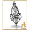Triple Cabochon Titane Opale Strass