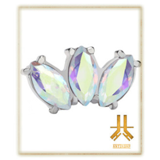 Pétale Trinity Titane F136 interne Swarovski