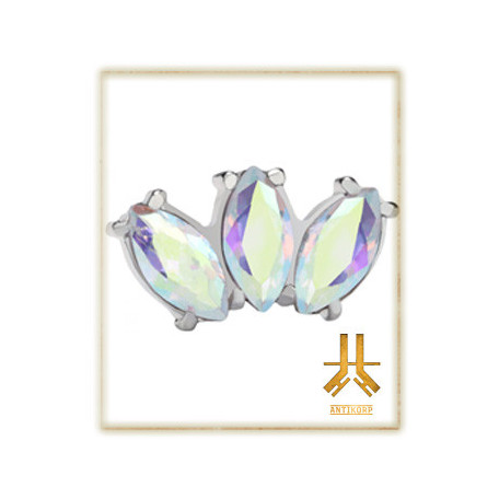 Pétale Trinity Titane F136 interne Swarovski