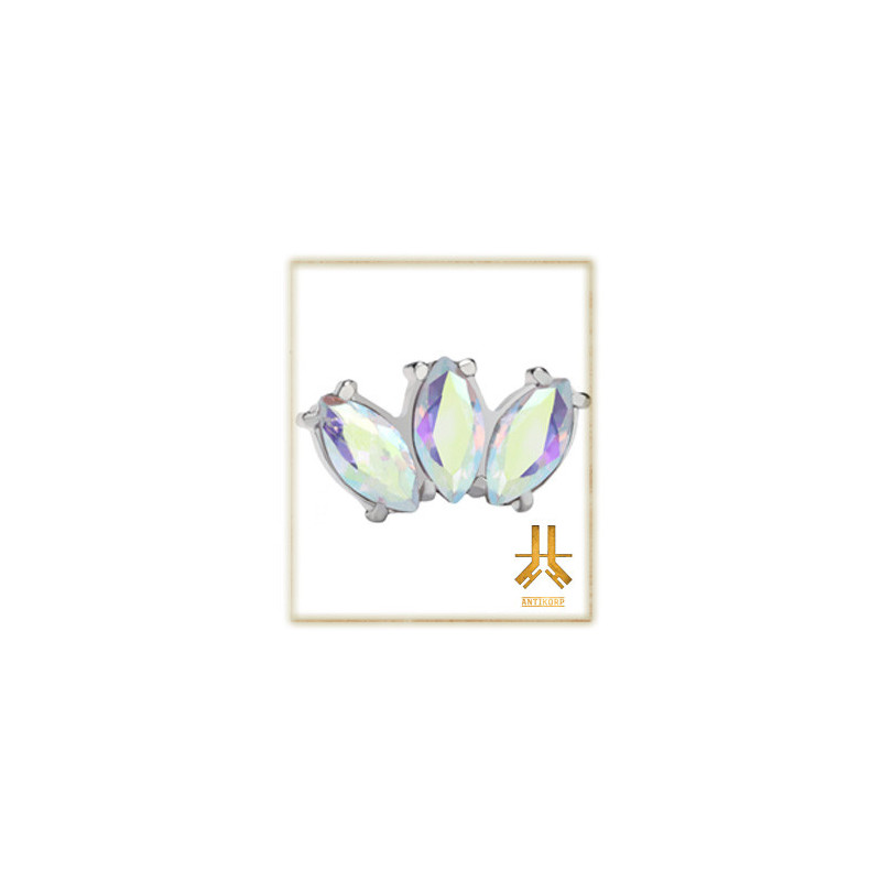 Pétale Trinity Titane F136 interne Swarovski